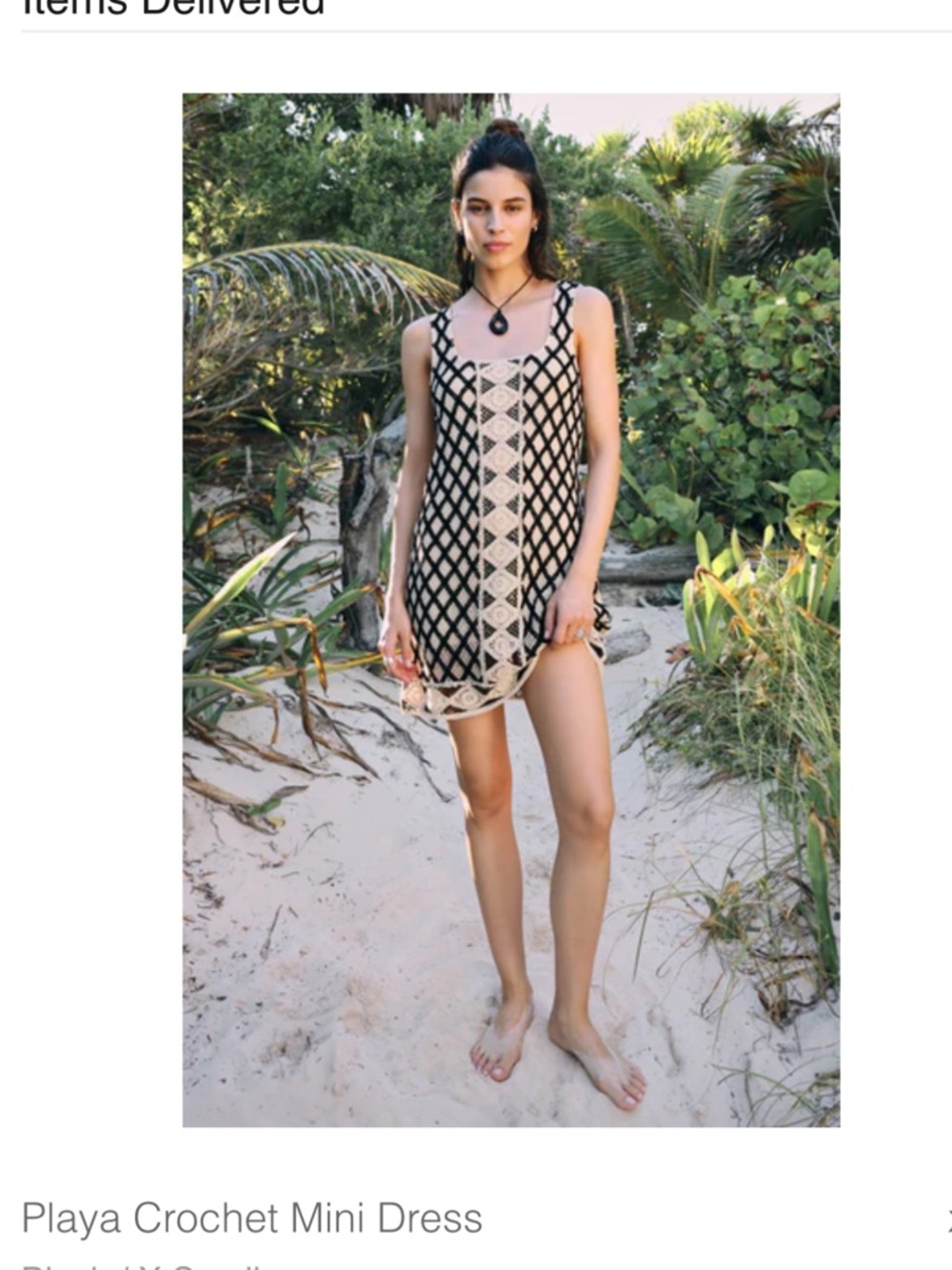 Z Supply Black and Cream Mini Dress, XS